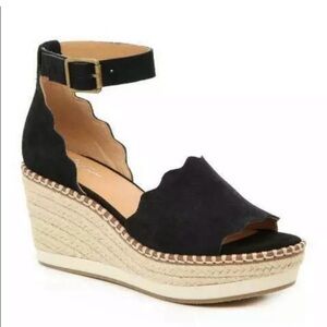 Black Wedge Sandals
